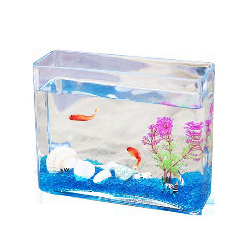 超白厚实透明桌面长方形小型鱼缸水族箱玻璃创意水培植物容器虾缸,淘宝优惠券,粉丝福利购,淘宝优惠卷