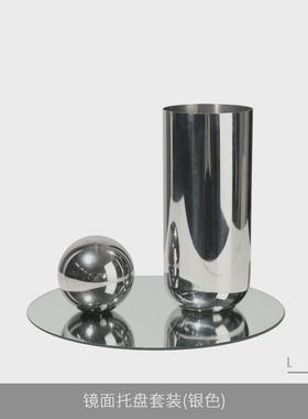 摆件客厅茶几餐厅桌面酒店别墅售楼处玻璃插花瓶花器简约软装饰品