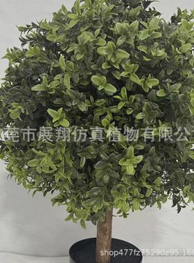 爆款直销仿真黄杨木杨梅叶圣假果白蒂树枝生枝插花摆件花卉景观