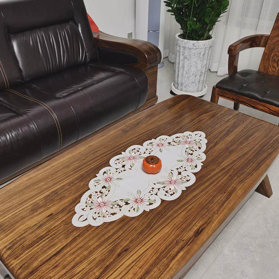 中式欧式布艺绣花桌布茶几巾花卉桌旗桌垫镂空盖巾餐垫桌垫桌旗,淘宝优惠券,粉丝福利购,淘宝优惠卷