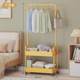 Simple clothes drying rack Student dormitory mobile floor-standing household clothes hanger clothes bedroom storage rack multi-functional clothes rack