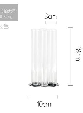 视远北欧ins风试管批发高级感轻奢创意玻璃花瓶简约客厅装饰摆件