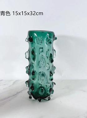 简约现代琉璃五彩摆设花器花器样板房间海参卧室客厅摆件工艺品