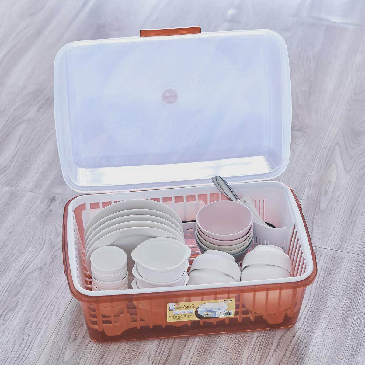 塑料碗柜碗筷餐具收纳盒放碗碟沥水碗架带盖厨房特大号滴水置物架,淘宝优惠券,粉丝福利购,淘宝优惠卷