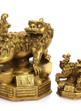 铜四神兽摆件铜青龙白虎朱雀玄武铜四方神摆件一套家居工艺礼品