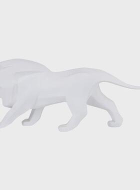 北欧风动物狮子创意摆件家里客厅卧室树脂装饰品桌面工艺品