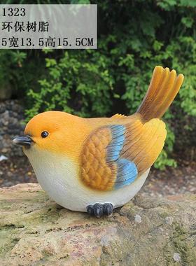 货源户外园林仿真小鸟树脂工艺品创意鸟模型别墅庭院花园摆件