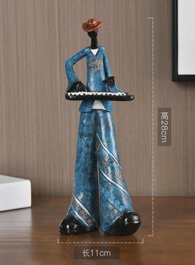 创意美式乐队树脂乐器模型客厅玄关书房电视柜北欧艺术摆件工艺品