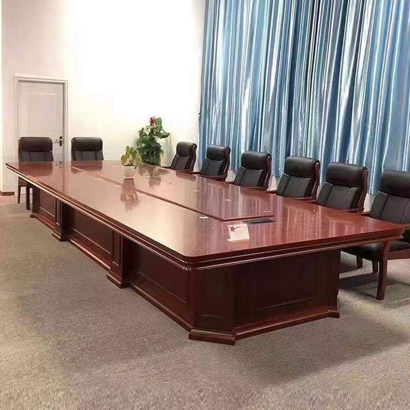 会议桌椅组合简约大型多人开会办公洽谈中式木质长方形条桌可定制,淘宝优惠券,粉丝福利购,淘宝优惠卷