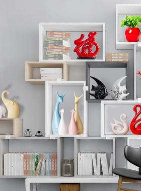 家居装饰品创意小摆件现代电视酒柜玄关客厅陶瓷简约办公室工艺品