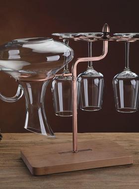 创意红酒杯架倒挂悬挂家用酒柜装饰品摆件欧式简约挂杯架高脚杯架