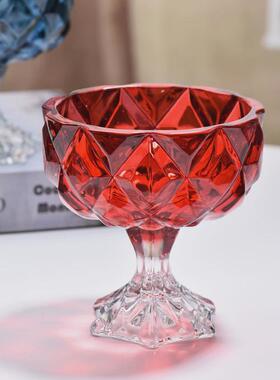 创意欧式奶昔杯甜品杯果汁雪糕家用碗文创雪糕杯冰激凌杯玻璃沙拉