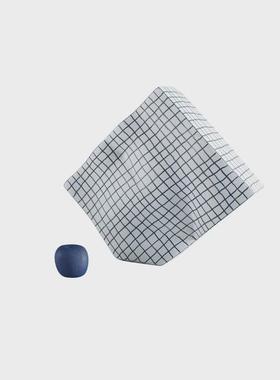 热销简约现代创意几何摆件样板房摆设客厅玄关桌面黑白网格花瓶售