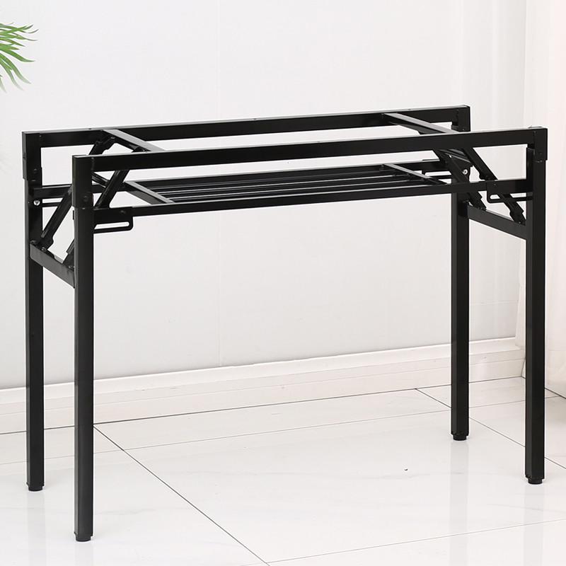简易折叠桌脚架子桌子腿课桌架办公桌架弹簧架对折桌子腿支架铁艺 - 图2