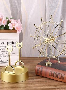 北欧创意永动机摩天轮旋转个性摆件家居客厅酒柜室内视频摆设摆件