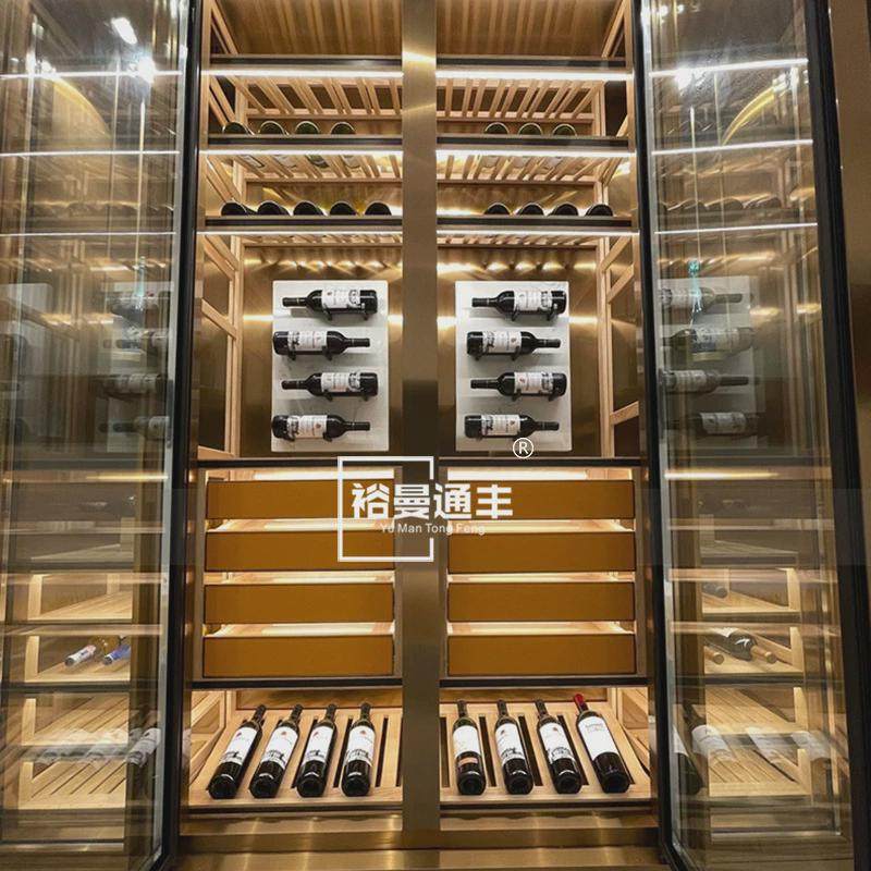 欧式红酒柜不锈钢红酒架子展示架复古酒窖嵌入式恒湿恒温酒柜,淘宝优惠券,粉丝福利购,淘宝优惠卷