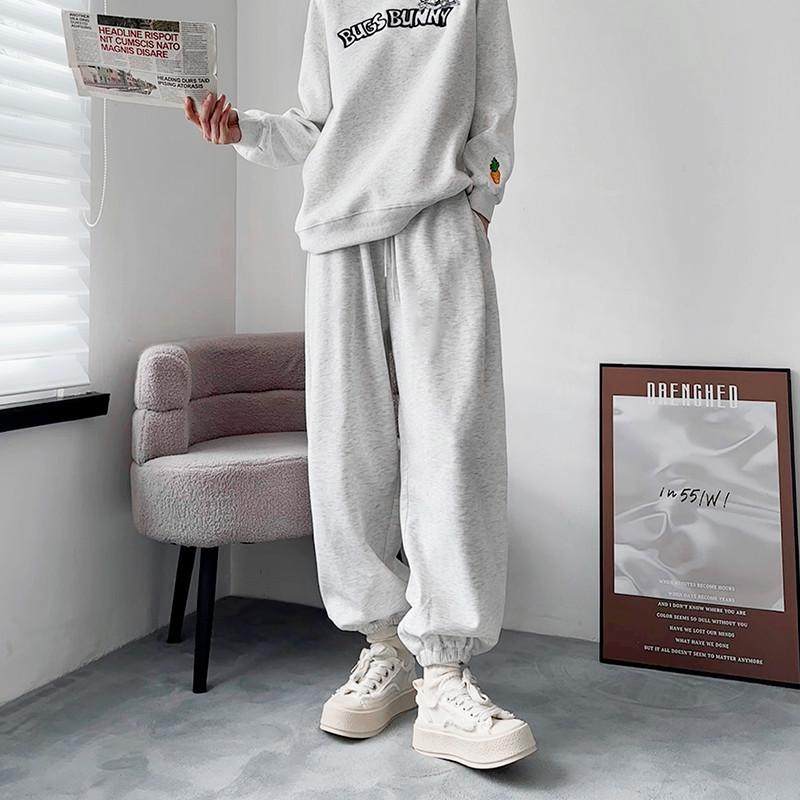 阔腿裤春季新款宽松显瘦遮肉直筒裤大码胖mm抽绳束脚休闲,淘宝优惠券,粉丝福利购,淘宝优惠卷