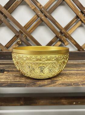 纯铜聚宝盆摆件招财麒麟聚宝盆实心黄铜家用客厅店铺开业礼品摆设