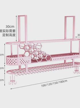 酒吧台悬挂吊杯架倒挂酒杯架创意带灯光高脚杯架家用葡萄酒架摆件