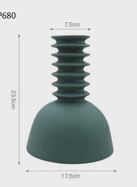 饰品抽象花器摆件现代北欧极简风陶瓷花瓶花插家居样板房软装创意