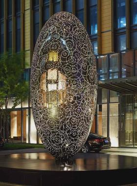 不锈钢镂空球景观发光户外亮化装饰金属创意广场雕塑城市水系摆件