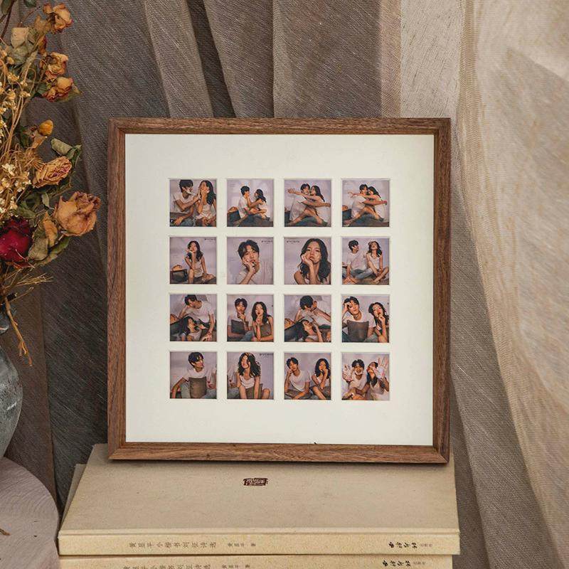 48宫格相框挂墙九宫格洗照片打印实木婚纱框diy情侣拼图画框装裱,淘宝优惠券,粉丝福利购,淘宝优惠卷
