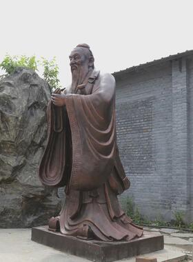 孔夫子玻璃钢人物雕塑制作厂家园林大型校园落地铸铜雕像景观定制