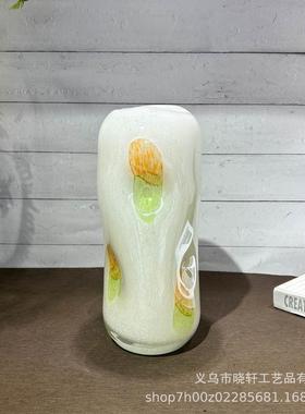 轻奢高端厚重琉璃花瓶客厅博古架高级感摆件家居酒店样板间装饰品