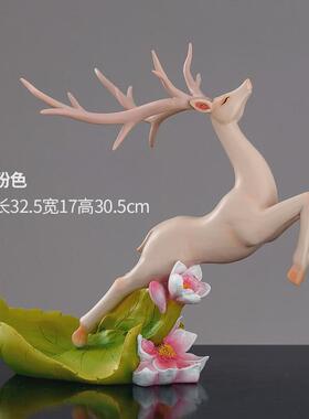 欧式麋鹿酒架装饰品摆件客厅玄关电视柜酒柜餐厅红酒置物架摆设