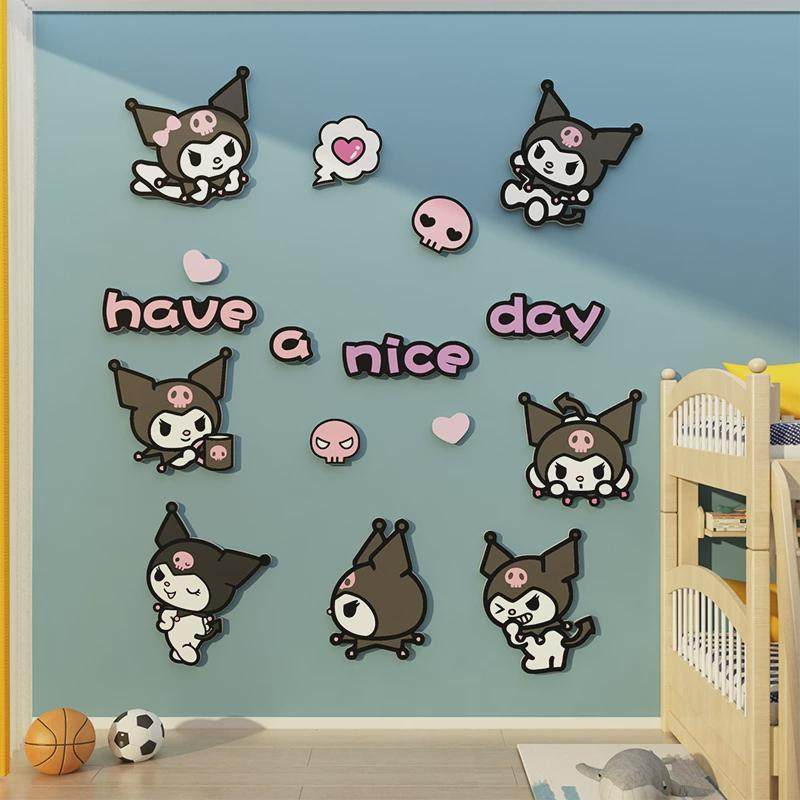 女孩床头画儿童房间布置装饰用品卧室背景墙面贴纸公主玉桂狗卡通,淘宝优惠券,粉丝福利购,淘宝优惠卷