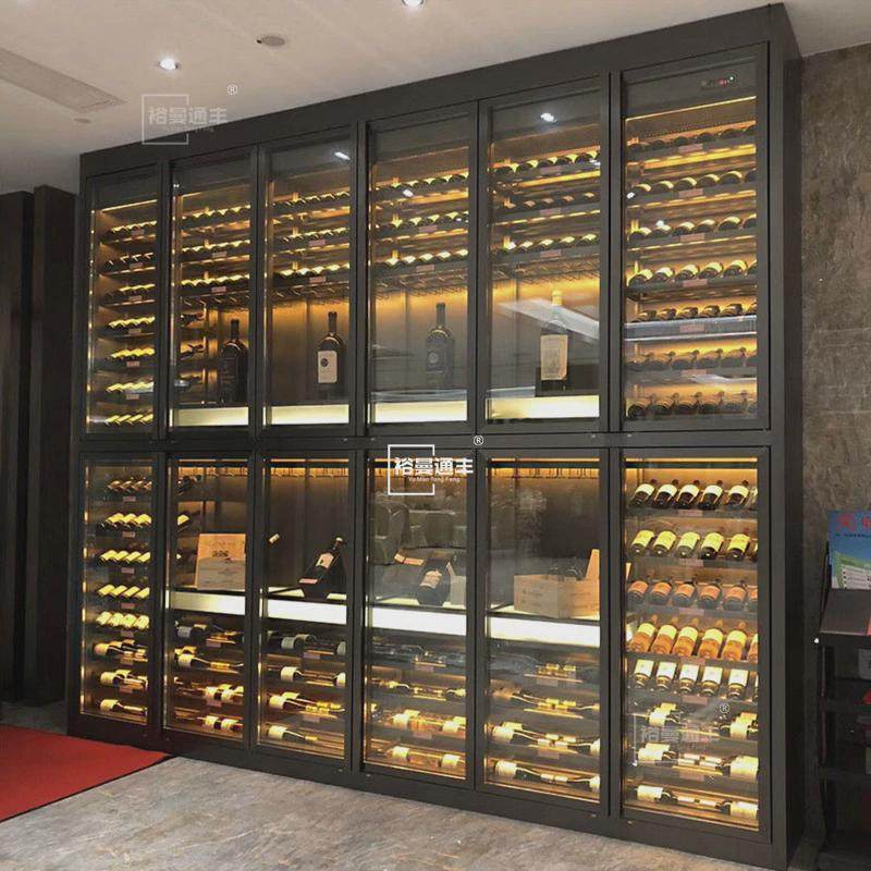 欧式红酒柜不锈钢红酒架子展示架复古酒窖嵌入式恒湿恒温酒柜,淘宝优惠券,粉丝福利购,淘宝优惠卷