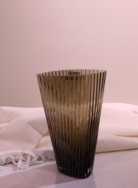 碧轩轻奢现代简约玻璃花瓶家居客厅装饰摆件家用餐桌仿真花摆设