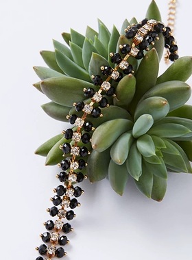 Glam Ever彩虹系列 黑色绿色粉色串珠时尚手链女 个性设计师品牌