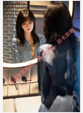 模特美女写真海报贴纸牛