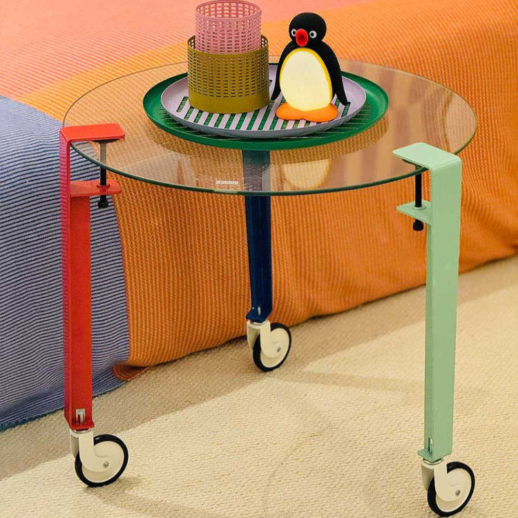 薯友桌脚支架茶几桌腿diy边几彩色免打孔免钉脚架带轮子桌面支撑,淘宝优惠券,粉丝福利购,淘宝优惠卷