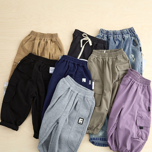 清仓特价 童装春秋裤子男童春秋休闲裤 工装裤 牛仔裤 不退不换！ - 图0