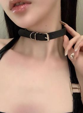 朋克黑色情侣颈环choker项圈女颈带高级感配饰脖子颈链项链锁骨链