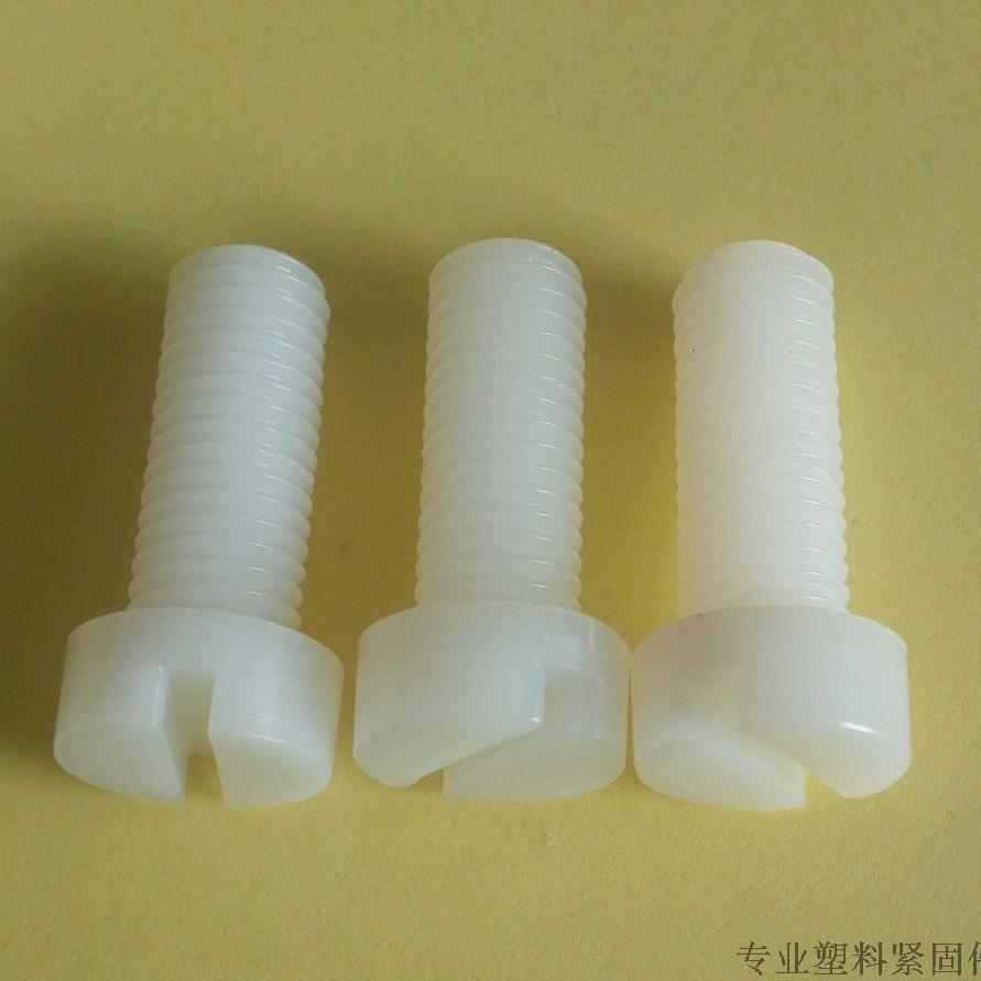 M2-M12PA66尼龙开槽圆柱头螺钉一字头螺栓 塑料螺丝大全 绝缘螺钉 - 图1