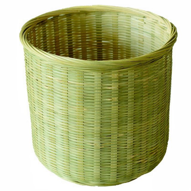 Household storage basket straight barrel kitchen bamboo basket