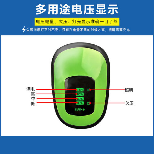 48V电动车仪表电量显示喇叭带灯头简易款电动车仪表大灯总成灯头 - 图0