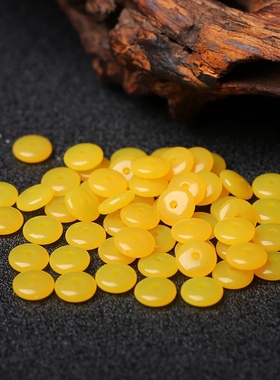 蜜蜡琥珀隔片垫片散珠算盘珠配饰配珠隔珠DIY星月金刚配件平替