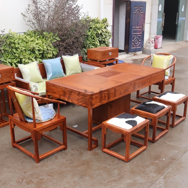 红木新中式茶桌刺猬紫檀苏梨京瓷家具花梨木功夫茶台组合工厂直销,淘宝优惠券,粉丝福利购,淘宝优惠卷