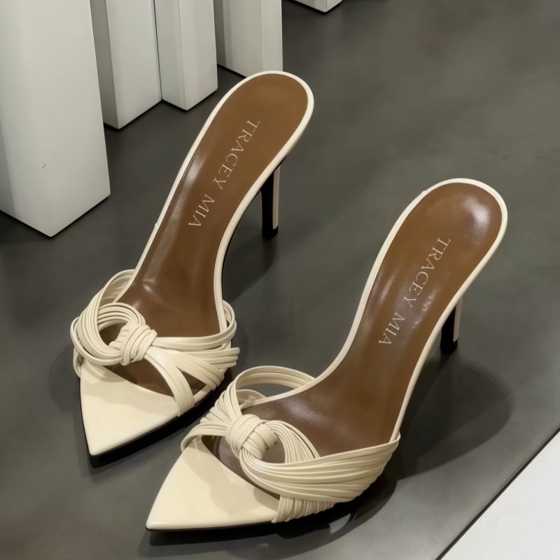 2025年夏新款尖头半拖鞋高跟鞋女细跟性感一字带外穿百搭凉拖鞋女,淘宝优惠券,粉丝福利购,淘宝优惠卷