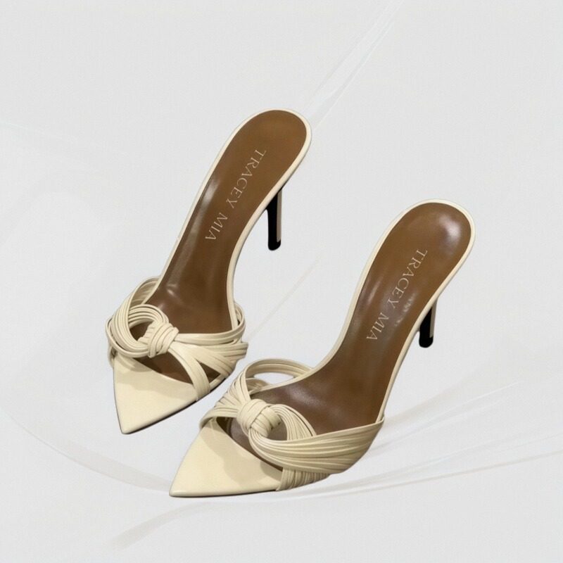 2025年夏新款尖头半拖鞋高跟鞋女细跟性感一字带外穿百搭凉拖鞋女,淘宝优惠券,粉丝福利购,淘宝优惠卷