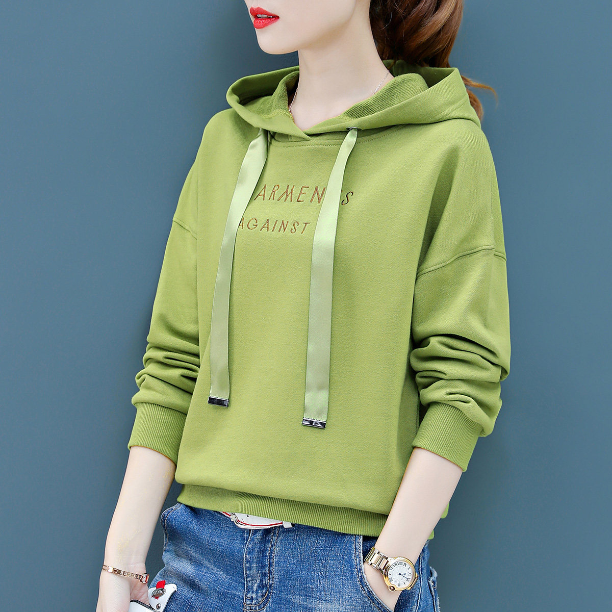 2020年春秋季带帽新款宽松长袖卫衣 苏盈珈可店卫衣/绒衫