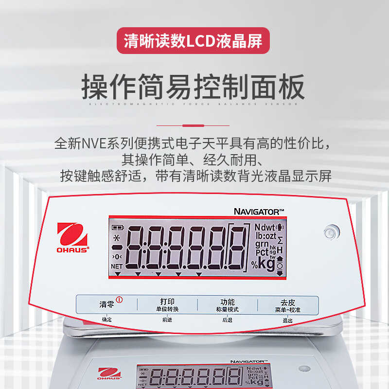 奥豪斯实验室分析天平称高精度NVE0.1/0.01g十分/百分之一电子秤 - 图3