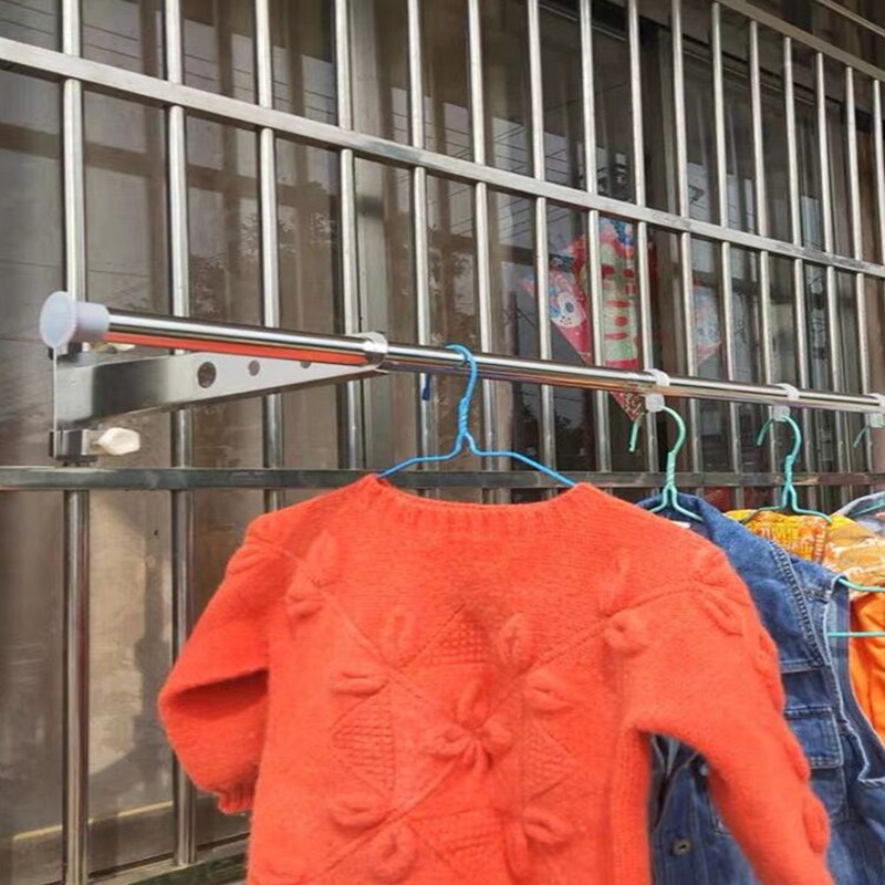 阳台晾衣架窗户晾衣杆窗台窗外免打孔晒被子神器户外室内晾晒衣杆