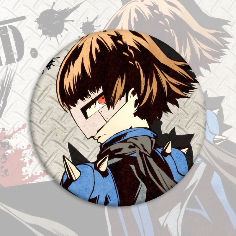 新款女神异闻录5吧唧joker雨宫莲同人周边徽章P5明智吾郎痛包挂件 - 图2