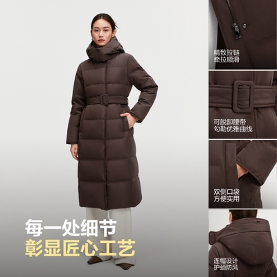 羽绒服女品质高智极简收腰