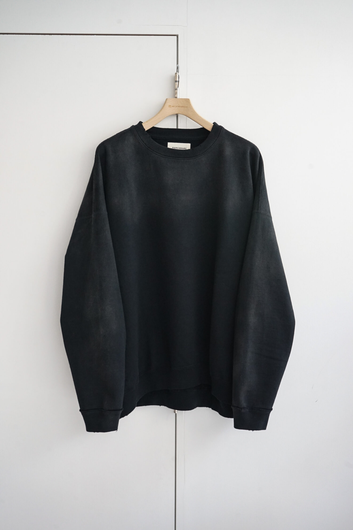 MARKAWARE HEAVY FLEECE HUGE SWEAT 24SS 限定做旧破坏圆领卫衣 - 图0